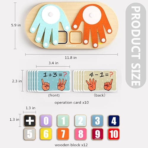 TOP BRIGHT Preschool Learning Toys for Toddlers 3-4, Montessori Toys for 3-5 Year Old Boys Girls Birthday Gifts, Educational Number Blocks Math Manipulatives thumbnail 3