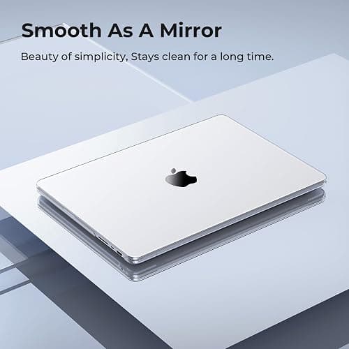 EooCoo Case compatible for Macbook Pro 14 inch M5 A3434 2025 M4 A3112 A3185 A3401 M3 A2918 A2992 M2 A2779 M1 A2442 Pro/Max, 2021-2024, Transparent Laptop Case Plastic Hard Shell Cover, Crystal Clear thumbnail 3