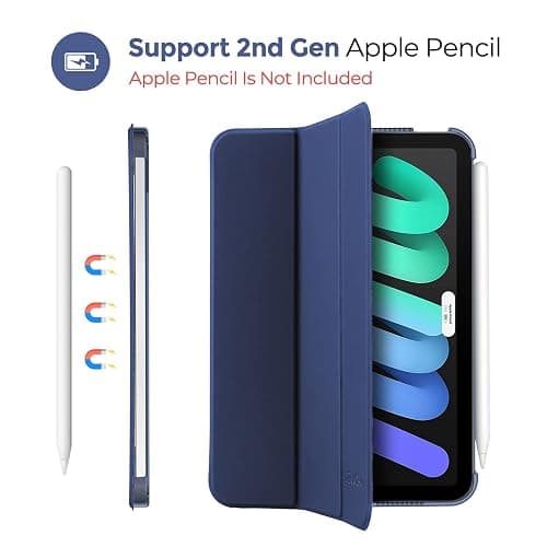 ProCase Smart Case for iPad mini 7 A17 Pro 2024/iPad Mini 6 2021 8.3 Inch iPad mini 7th/6th Gen Case, Hard Back Cover for iPad mini 8.3" 7th Gen A2995/A2996/A2993/6th Gen A2567 A2568 A2569 -Navy thumbnail 5