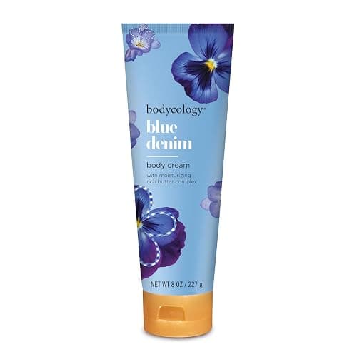 Bodycology Shea Butter Body Cream, Blue Denim, 8 oz - Image 1