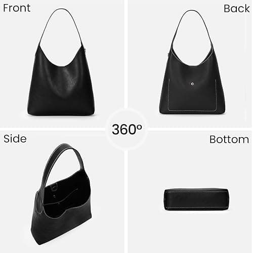 HICARRY Faux Suede Hobo Bags Vegan Leather Shoulder Bag Tote for Women Medium Slouchy Designer Handbags Purses Fall Fashion thumbnail 3