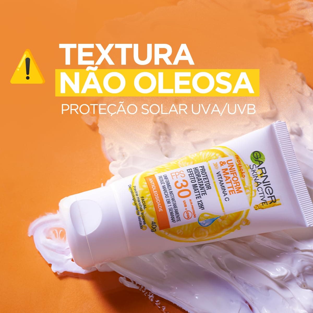 Garnier Uniform & Matte Protetor Solar Facial FPS 30, Sem Cor, 40g | Vitamina C, AHA de Limão e Silicair, Controle de Oleosidade, Efeito Matte 12h, Reduz Marcas, Fórmula Vegana thumbnail 8