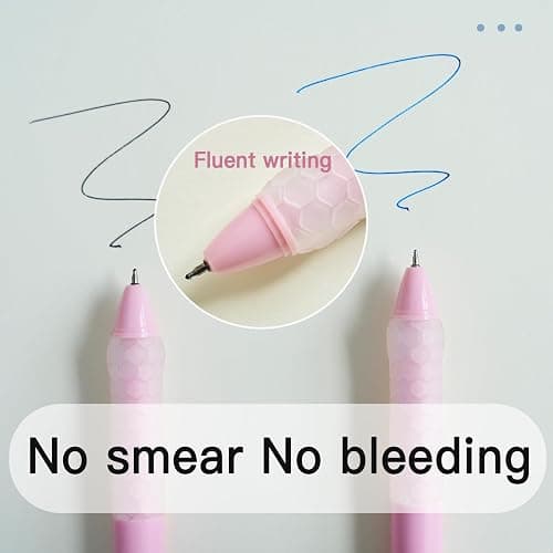LuminoMei Blue Ink Pens, Gel Pens 0.5mm, Fine Point Smooth Writing Pens, 12 Count Pens Set, Pastel Gel Pens with Blue Ink, Functional & Pretty Pens for Office, School, Journaling, Writing thumbnail 4
