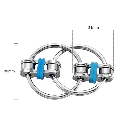Gejoy 12 Pcs Bike Chain Fidget Toys Set Flippy Roller Chain Sensory Rings Bulk Handheld Toy Key Anxiety Relief Learning Help for Adults Teenagers ADHD Add Autism(6 Colors) thumbnail 3