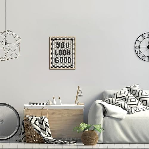 KISSFOX OAK Wood Framed Wall Art Western Wall Decor You Look Good Pictures Typography Canvas Art Southwestern Paintings Farmhouse Artwork For Bedroom Bathroom Living Room thumbnail 2
