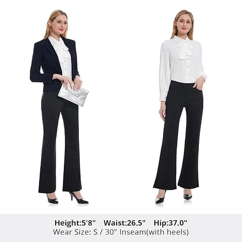 Tapata Women's 28''/30''/32''/34'' Stretchy Bootcut Dress Pants with Pockets Tall, Petite, Regular for Office Work Business thumbnail 6