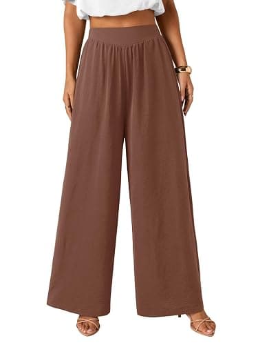 NIMIN Palazzo Pants for Women Wide Leg High Waisted Slack 2026 Summer Flowy Beach Casual Clothes with Pockets thumbnail 8