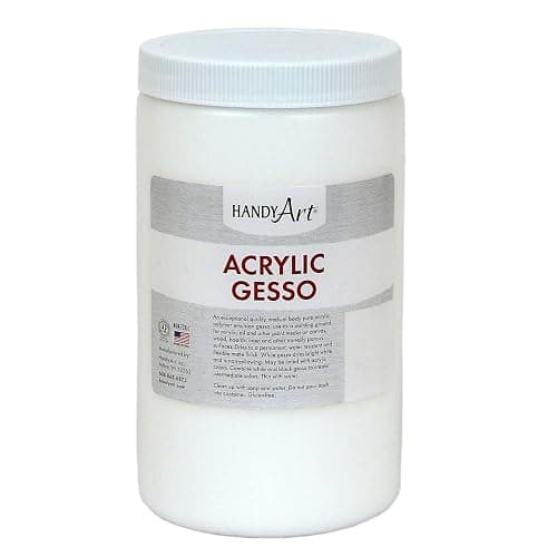 Handy Art 440-003 Medium Student Acrylic Paint, 32 oz., Gesso White - Image 1