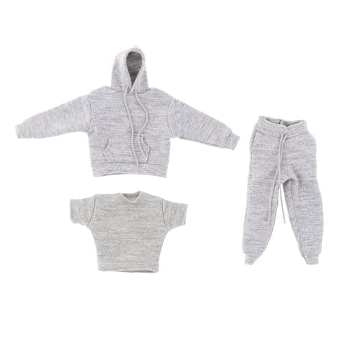 Yiju 3X 1:12 Man's Sweatshirt Outfit,1/12 Scale Figure Doll Clothes,Pants+Hoody Outfit Costume for 6 inch Action Figure Clothes Toy thumbnail 2