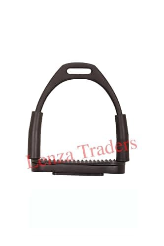 Black Matte Flexible Stirrups Safety Horse Riding Bendy Flex Irons S Steel, Flexible Safety Stirrups, Black Flexible English Bendy Horse Stirrups thumbnail 5