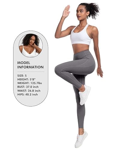 LZYVOO Leggings with Pockets for Women, 6 Packs Soft High Waisted Tummy Control Workout Yoga Pants thumbnail 6