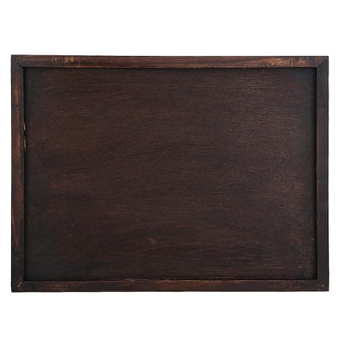 Rattan Serving Tray with Handle, Rustic Table Tray Rectangular Tea Tray  thumbnail 8