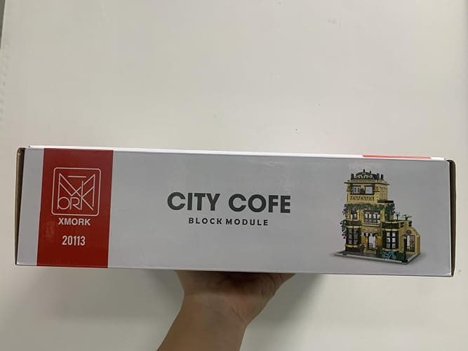 NEWRICE City Cafe Architecture Building Kit with LED Lights,3 Levels City Cafe Model Building Blocks Toy,for 12+Age Teen,Adult（1443 Pieces） thumbnail 9