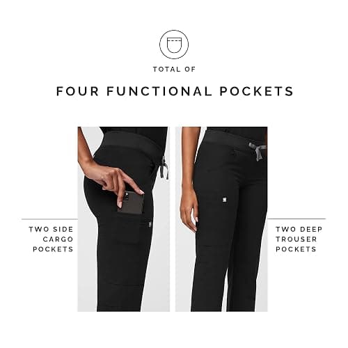 FIGS Kade Cargo Scrub Pants for Women — Classic Fit, Straight Leg, 4 Pockets, Yoga Waistband, Anti-Wrinkle thumbnail 6