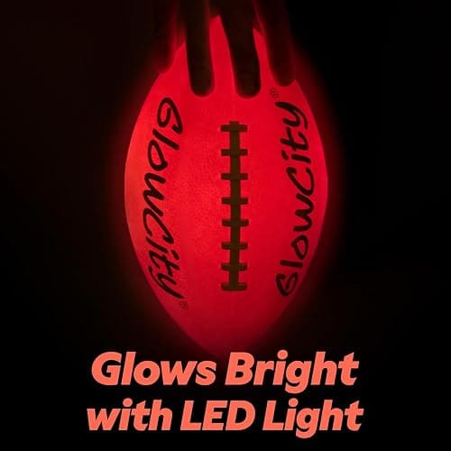 GlowCity Glow in The Dark Football - Size 3/6 Light Up Ball Gifts for Kids, Teens & Adults - Bright Football for Night Outdoor Games - Sports Birthday Gift Ideas for Boys Ages 6 7 8 9 10 11 12 13 14 thumbnail 5