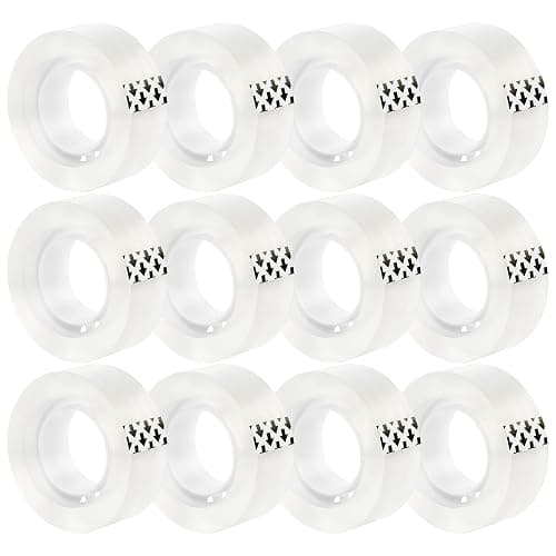 M&G 12 Rolls Clear Tape, Transparent Tape Refills, 1 inch Core for Gift Wrapping, Home, School Office Supplies, 0.7inch, 28 Yards - Image 1