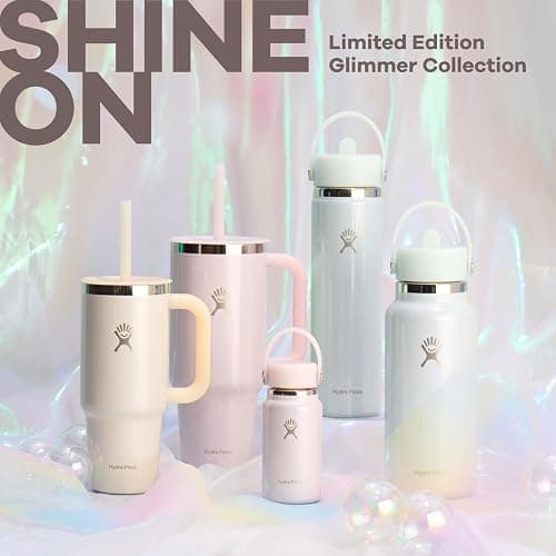 Hydro Flask Micro Bottle - Leak Proof Purse or Pocket Flask - Insulated Mini Water Bottle 6.7 Oz Glimmer Blue thumbnail 5