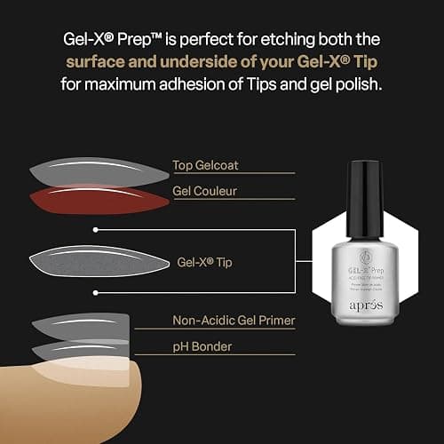 APRÉS Gel-X Prep Acid-Free Tip Primer 15 ml, Nail Tip Etching Prep for Improved Adhesion thumbnail 6