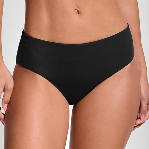 CRZ YOGA Mid Waisted Bikini Bottoms for Women - Full Coverage Bathing Suit Swimsuit Basic Swim Briefs thumbnail 6