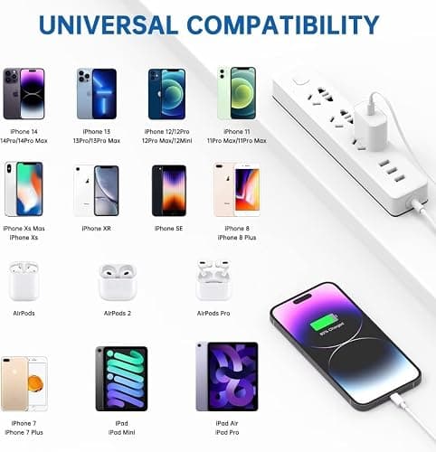 2 Pack 6 Ft iPhone Fast Charger thumbnail 6