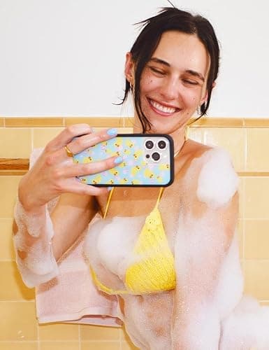 Wildflower Cases - What The Duck Case, Compatible with Apple iPhone 12 Pro Max | Blue, Yellow, Ducks, Trendy, Protective Black Bumper, 4ft Drop Test Certified, Women Owned Small Business thumbnail 5