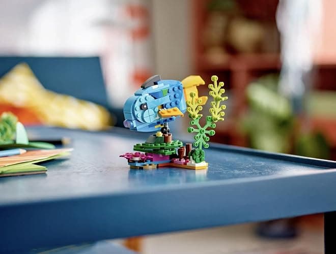 LEGO Creator 3 in 1 Exotic Parrot to Frog to Fish Animal Figures Building Toy, Creative Toys for Kids Aged 7 and up 31136 thumbnail 2