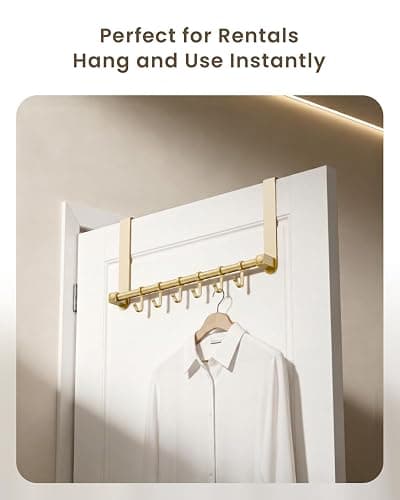 BOF Heavy Duty Over The Door Hooks, Moving 6 Door Hooks for Hanging, Over the Door Hanger Organizer for Bathroom thumbnail 5