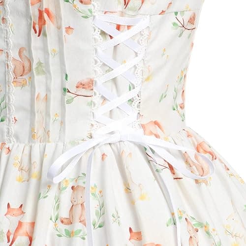Jeufoin Women Gothic Lolita Dress Classic Summer Sleeveless Vinage Goth Lolita Dress Plus Size Anime Maid Cosplay Costume thumbnail 5
