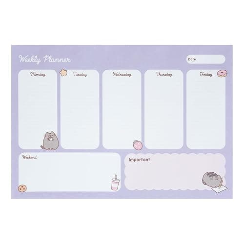Grupo Erik Pusheen To Do List Notepad A4 54 Sheets, Pusheen Gifts | Pusheen stuff, 90 gsm paper, daily weekly planner, ADHD planner pad, improve productivity, task planner thumbnail 3