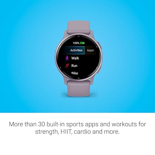 Garmin vívoactive 5, Health and Fitness GPS Smartwatch, AMOLED Display, Up to 11 Days of Battery, Orchid - Orchid thumbnail 5