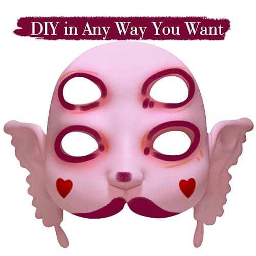 Yipintang Mel 3D Portals Mask for Adults Cry Baby Doll or Anime Mask for Fans, Snap-on Installation with Elastic Headband - Pink thumbnail 6