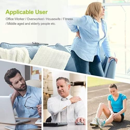 AUVON Dual Channel TENS Unit Muscle Stimulator Machine with 20 Modes, 2" and 2"x4" TENS Unit Electrode Pads thumbnail 6