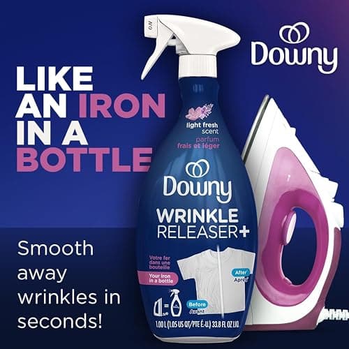 Falter Releaser Fabric Refresher Spray, Geruchsbeseitiger, Bügelhilfe und Antistatikspray, leichter frischer Duft, 33,8 Fl Oz von Downy thumbnail 2