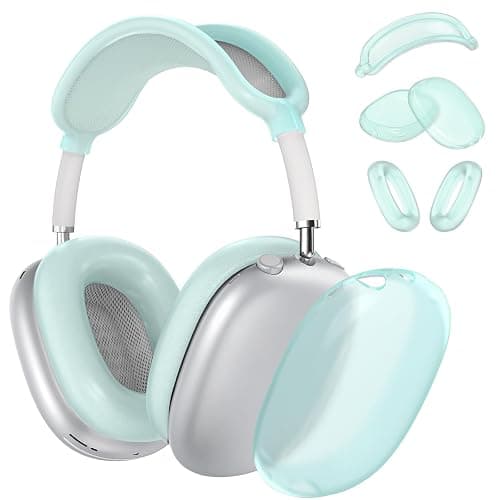 Silicone Case Cover for AirPods Max Headphones, Ear Pad Case Cover/Ear Cups Cover/Headband Cover for AirPods Max (USB-C/Lightning)(2024/2020), Soft Skin Accessories for Apple AirPod Max, Foggy Blue - Image 1