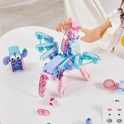 BOTZEES GO! Unicorn Robot for Kids - Building & Electric Remote Control STEM Learning Toy for Ages 3+, Girls - RC Magic Stick, App Based thumbnail 6