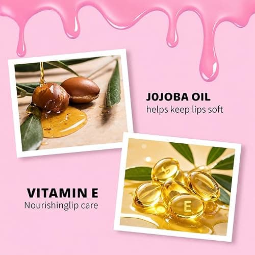 UNICAT Strawberry Lip Oil Keychain, Hydrating Lip Gloss with Jojoba Oil | High Shine, Hydrating Lip Gloss, Jojoba Oil & Vitamin E, Moisturizing Lip Care thumbnail 8