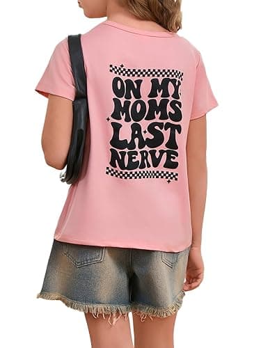 SOLY HUX Girl's Letter Car Graphic Print Short Sleeve Tee Casual T Shirt Top thumbnail 6