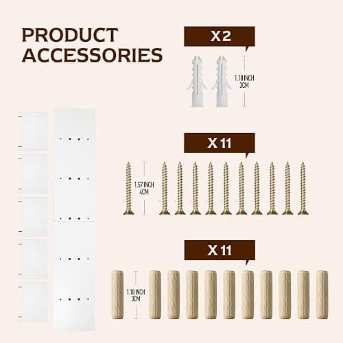 GHYKL 5 Tier Wall Shelf Unit, White Versatile Lack Wall Shelf, Display Floating Shelves for Bedroom Bathroom Home Decor Organizer thumbnail 6