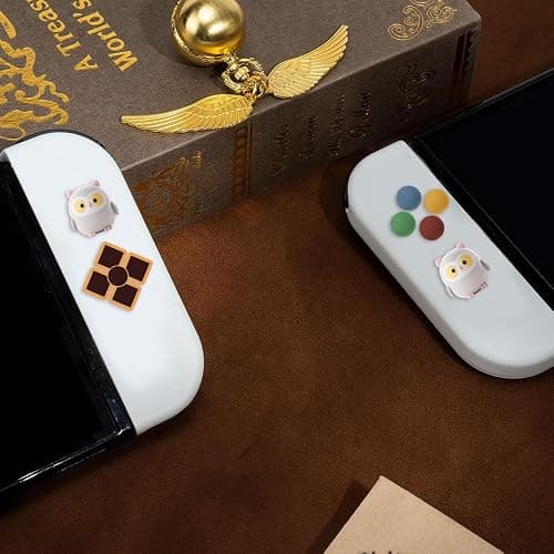 PERFECTSIGHT Switch Silicone Joy Con Thumb Grip Button Caps, Joystick Cover Compatible with Nintendo Switch/OLED/Switch Lite,4PCS (Owl) thumbnail 3