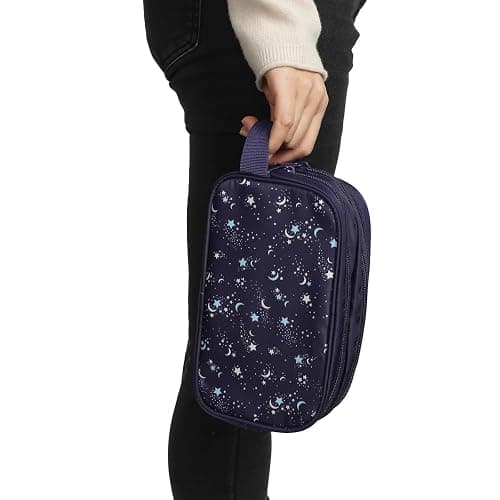 Bioworld Night Sky Dual Compartment Navy Toiletry Cosmetic Kit thumbnail 7
