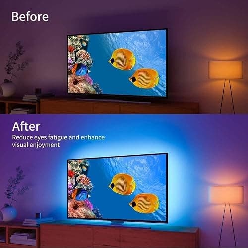 Nexlux LED Lights for TV/Monitor Backlight 8.2ft USB APP Controlled with Remote, DIY Colors for Gaming Lights, Ambient Lighting Kit thumbnail 2