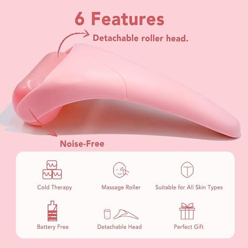 huefull Ice Roller for Face Women, Skin Care Set & Ice Face Roller，Self Care Gifts for Women,Reduces Puffiness and Wrinkle, Facial Massager Tool & Spa Pink Gifts thumbnail 6