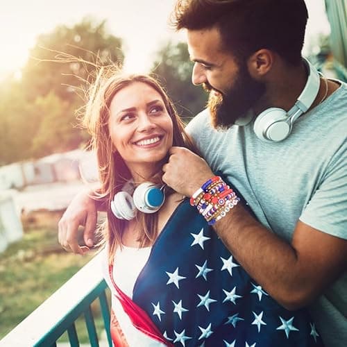 lakayfimily Independence Day Gifts for Women Men Teens Red White Blue Clay Beaded Stackable Stretch Bracelets USA Patriotic Jewelry 4th of July Accessories thumbnail 5