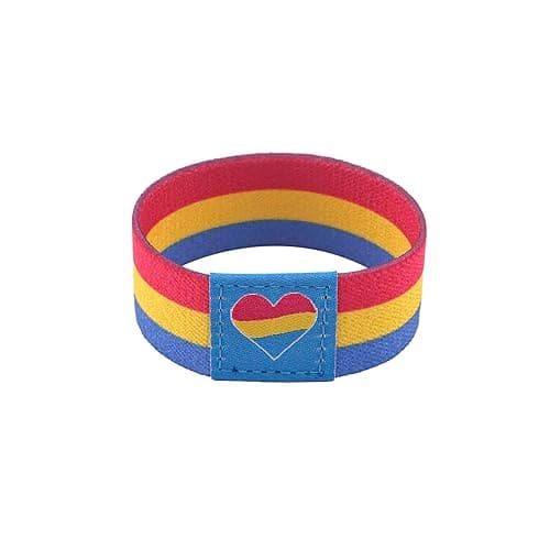 Rainbow LGBT Pride Bracelet for Women Men, Stretch Elastic Band, LGBTQ Wristbands for Pride Month Decorations, Trans Lesbian Accessories Outfits Merch Gifts - Pansexual Pride thumbnail 2
