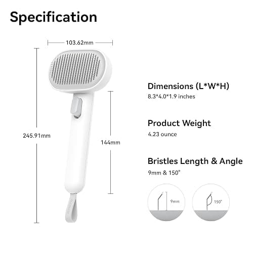Aumuca Cat Brush for Shedding, Cat Brushes for Indoor Cats, Cat Brush for Long or Short Haired Cats, Cat Grooming Brush Cat Comb for Kitten Rabbit Massage Removes Loose Fur thumbnail 7