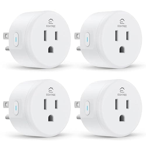 EIGHTREE Smart Plug, Smart Home WiFi Outlet Works with Alexa & Google Home, Smart Socket with Remote Control & Timer Function, 2.4GHz WiFi Only, 4 Packs - Image 1