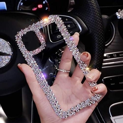 Bonitec Compatible with iPhone 15 Pro Max Case for Women Girls 3D Glitter Sparkle Bling Case Luxury Shiny Cute Crystal Charms Rhinestone Diamond Bumper Clear Protective Cases Cover Clear thumbnail 2