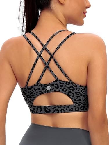 RUNNING GIRL Sports Bras for Women,Padded Sports Bra Tank Top Sexy Crisscross Back High Impact Longline Workout Yoga Bra - Image 1
