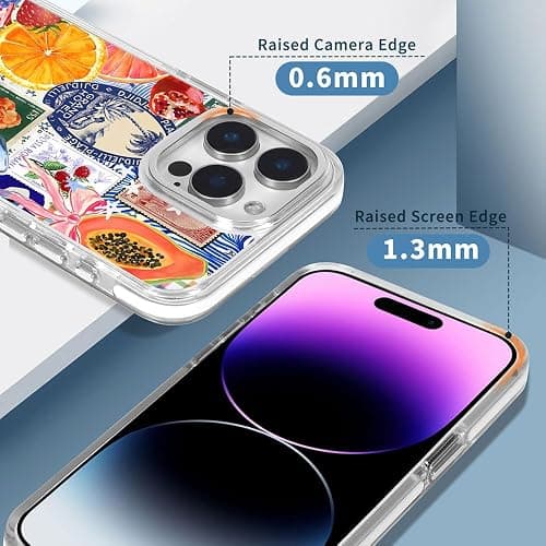 TnXee Cases for iPhone 15 Plus,Compatible with MagSafe,Classic Clear Shockproof Protection Magnetic Phone Case - Bow European Summer Lemon Collage thumbnail 6