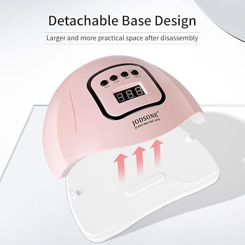 JODSONE U V LED Nail Lamp, Nail Dryer for Gel Polish with Led Light with Automatic Sensor & 4 Timers Pink thumbnail 5